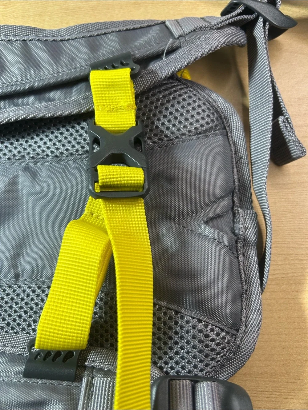 Ozark Trail Gray Backpack with Yellow Accents